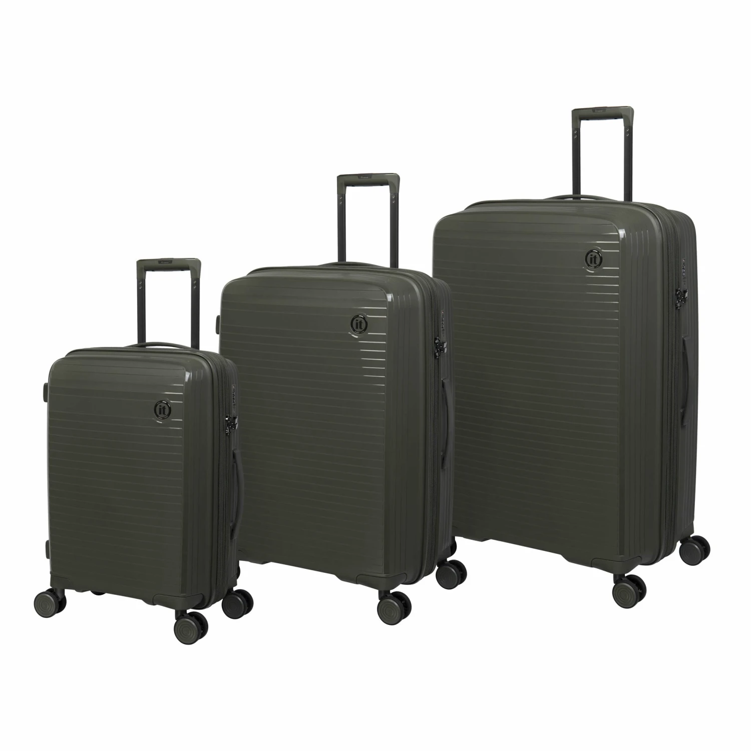 IT Luggage Spontaneous - 3pc Set (Olive Night) 1 IT Luggage Spontaneous - 3pc Set (Olive Night)