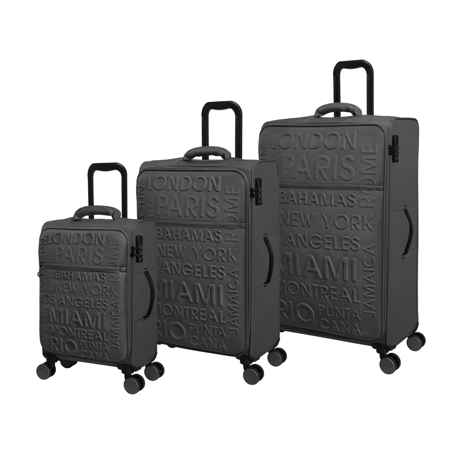 IT Luggage Citywide - 3pc Set (Charcoal) 1 IT Luggage Citywide - 3pc Set (Charcoal)