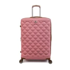 IT Luggage Indulging - 4pc Set (Flamingo Pink) -Travel Gear Shop 32964 UK16 3039 08FlamingoPinkSSFrontpaneldirectly25in
