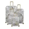 IT Luggage Sheen - 4pc Set (Gold Greyscale Marble)