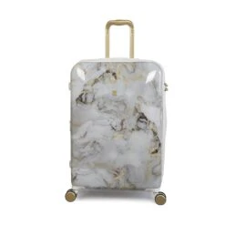 IT Luggage Sheen - 4pc Set (Gold Greyscale Marble) -Travel Gear Shop 32980 UK16 2269B08GoldgreyscalemarbleSSFrontpaneldirect25in