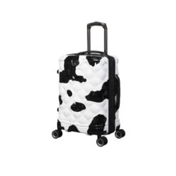 IT Luggage Indulging - Cabin (Moo Cow Print) -Travel Gear Shop 33198 UK16 3039A08Moocowblack whiterepeatprintSSFrontpanel18.5in 54a92cc0 0eb6 42ca bd4e 0ae0c4595bee