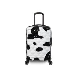 IT Luggage Indulging - 4pc Set (Moo Cow Print) -Travel Gear Shop 33198 UK16 3039A08Moocowblack whiterepeatprintSSFrontpaneldirectly18.5in