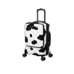 IT Luggage Indulging II - Cabin With Pocket (Moo Cow Print) -Travel Gear Shop 33199 UK16 3039A08Moocowblack whiterepeatprintSSFrontpanel18.5inwithpocket ad1dcf1a 7ace 49a3 ad8a 1694c67439fc