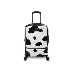 IT Luggage Indulging II - 4pc Set (Moo Cow Print) -Travel Gear Shop 33199 UK16 3039A08Moocowblack whiterepeatprintSSFrontpaneldirectly18.5inwithpocket 91f67ff4 7ad0 4230 aa12 24797959c43f
