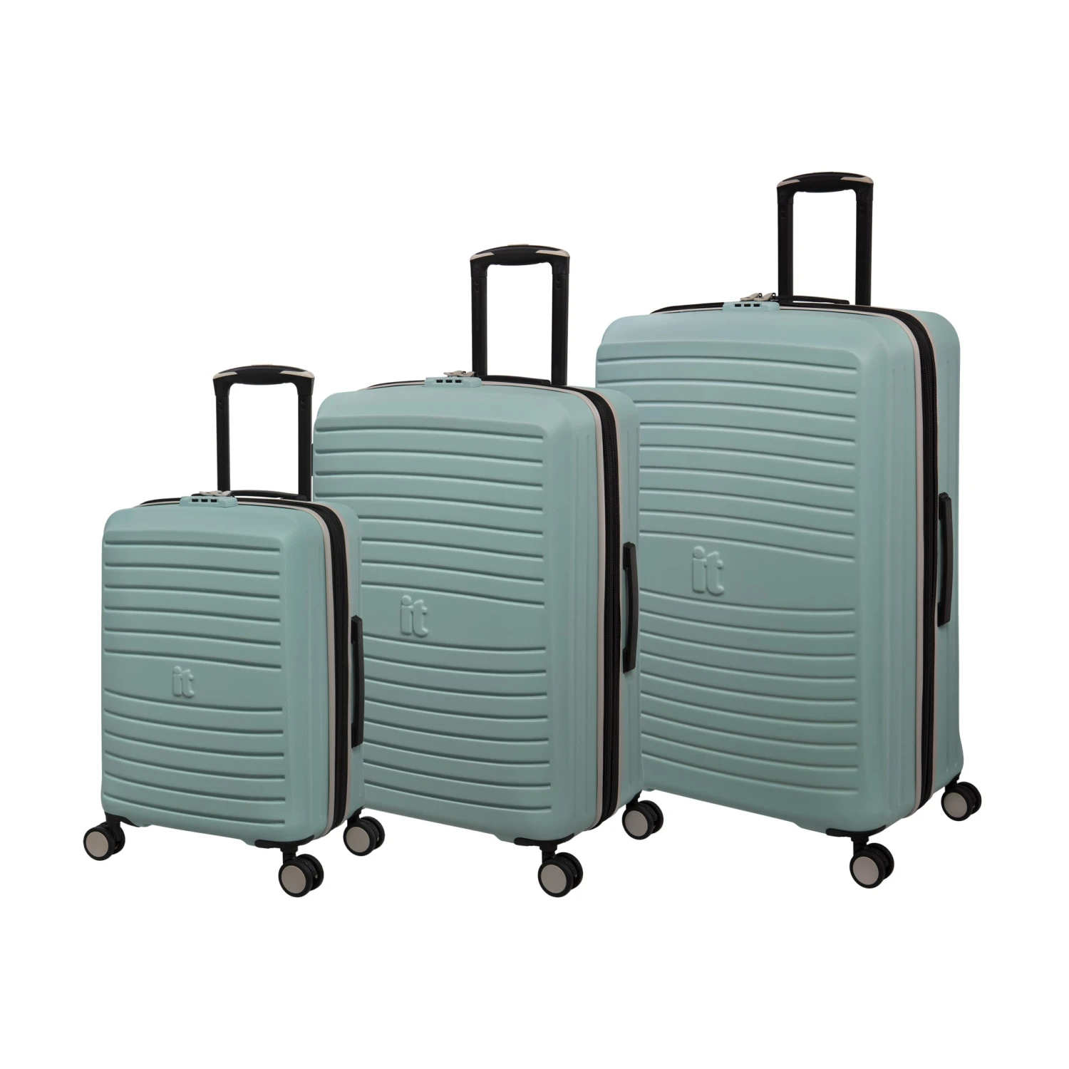 IT Luggage Eco-Protect - 3pc Set (Mint Eggshell) 1 IT Luggage Eco-Protect - 3pc Set (Mint Eggshell)