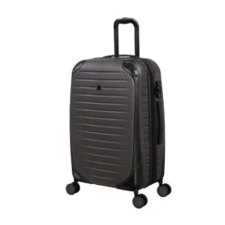 IT Luggage Lineal - 3pc Set (Dark Grey) -Travel Gear Shop 61328 US16 2631 08DarkgreyS074SSFrontpanel25in b49d829a 8bec 46ec 81b5 24f52eea239a