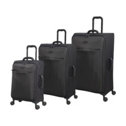 IT Luggage Lustrous - 3pc Set (Charcoal)