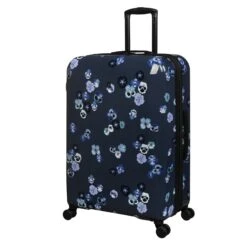 IT Luggage Sheen - 2pc Set (Pansies Floral Blue Depths) -Travel Gear Shop 61665 US16 2269C08PansiesfloralbluedepthsP723SSFrontpanel27in