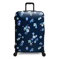 IT Luggage Sheen - 2pc Set (Pansies Floral Blue Depths) -Travel Gear Shop 61665 US16 2269C08PansiesfloralbluedepthsP723SSFrontpanel27in b6ea813d b9ef 4528 8715 22939b8b3753