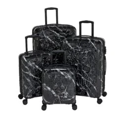 IT Luggage Candy Calavera - 4pc Set (Black Marble) -Travel Gear Shop CandyCalavera16 2918AGroupA