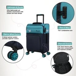 IT Luggage Duo-Tone - Cabin (Capri Breeze / Dress Blues) 12 IT Luggage Duo-Tone - Cabin (Capri Breeze / Dress Blues) -Travel Gear Shop Duo Tone Cabin Capri Infographic