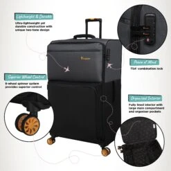 Duo-Tone - Extra Large (Pewter & Black) -Travel Gear Shop Duo Tone XLarge Black Infographic