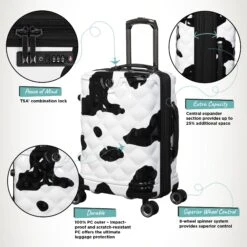 IT Luggage Indulging - Cabin (Moo Cow Print) -Travel Gear Shop Indulging Moo Cabin Infographic 14bb5b21 be37 4aa9 be3a cffe5842d96d