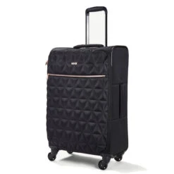 Rock Jewel 4 Wheel Medium Suitcase - 70cm -Travel Gear Shop Medium Suitcase Jewel Black TR 0207 BL 5 84915.1673947708