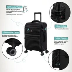IT Luggage Precursor - Cabin (Black) -Travel Gear Shop Precursor Cabin Black Infographic