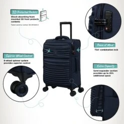 IT Luggage Precursor - Cabin (Dress Blues) 17 IT Luggage Precursor - Cabin (Dress Blues) -Travel Gear Shop Precursor Cabin Blue Infographic