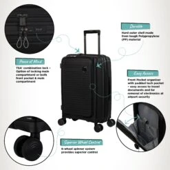 IT Luggage Spontaneous II - Cabin With Pocket (Black) 13 IT Luggage Spontaneous II - Cabin With Pocket (Black) -Travel Gear Shop Spontaneous Cabin Pocket Blk Infographic a9b254cb 57e1 43a7 b701 2985dd57d75c