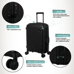 IT Luggage Spontaneous - Cabin (Black) 15 IT Luggage Spontaneous - Cabin (Black) -Travel Gear Shop Spontaneous Cabin Blk Infographic