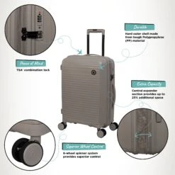 IT Luggage Spontaneous - Cabin (Feather Grey) 15 IT Luggage Spontaneous - Cabin (Feather Grey) -Travel Gear Shop Spontaneous Cabin Feather Infographic