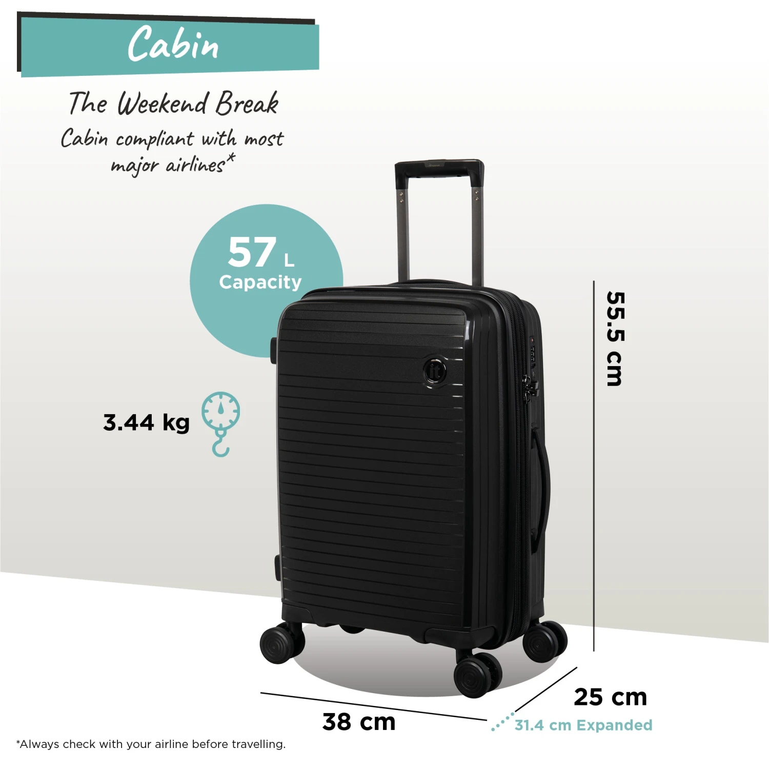 IT Luggage Spontaneous - Cabin (Black) 11 IT Luggage Spontaneous - Cabin (Black) - Image 11