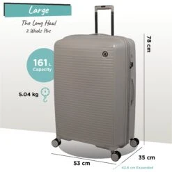 IT Luggage Spontaneous - Large (Feather Grey) -Travel Gear Shop Spontaneous Large Feather dims weights