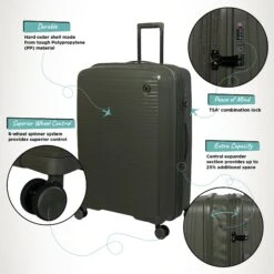 IT Luggage Spontaneous - Medium Plus (Olive Night) -Travel Gear Shop Spontaneous Large Olive Infographic dc45d77c 2544 40cd b083 873421472490