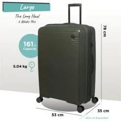 IT Luggage Spontaneous - Large (Olive Night) -Travel Gear Shop Spontaneous Large olive dims weights