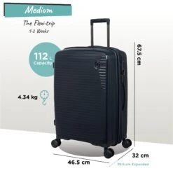 IT Luggage Spontaneous - Medium Plus (Blueberry) -Travel Gear Shop Spontaneous Med blueberry dims weights