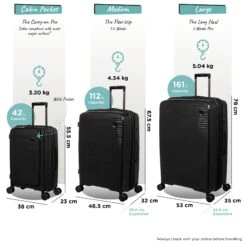 IT Luggage Spontaneous II - Cabin With Pocket (Black) 20 IT Luggage Spontaneous II - Cabin With Pocket (Black) -Travel Gear Shop Spontaneous Set Pocket blk dims weights 18218710 f533 4863 86e4 194a441ad9ce