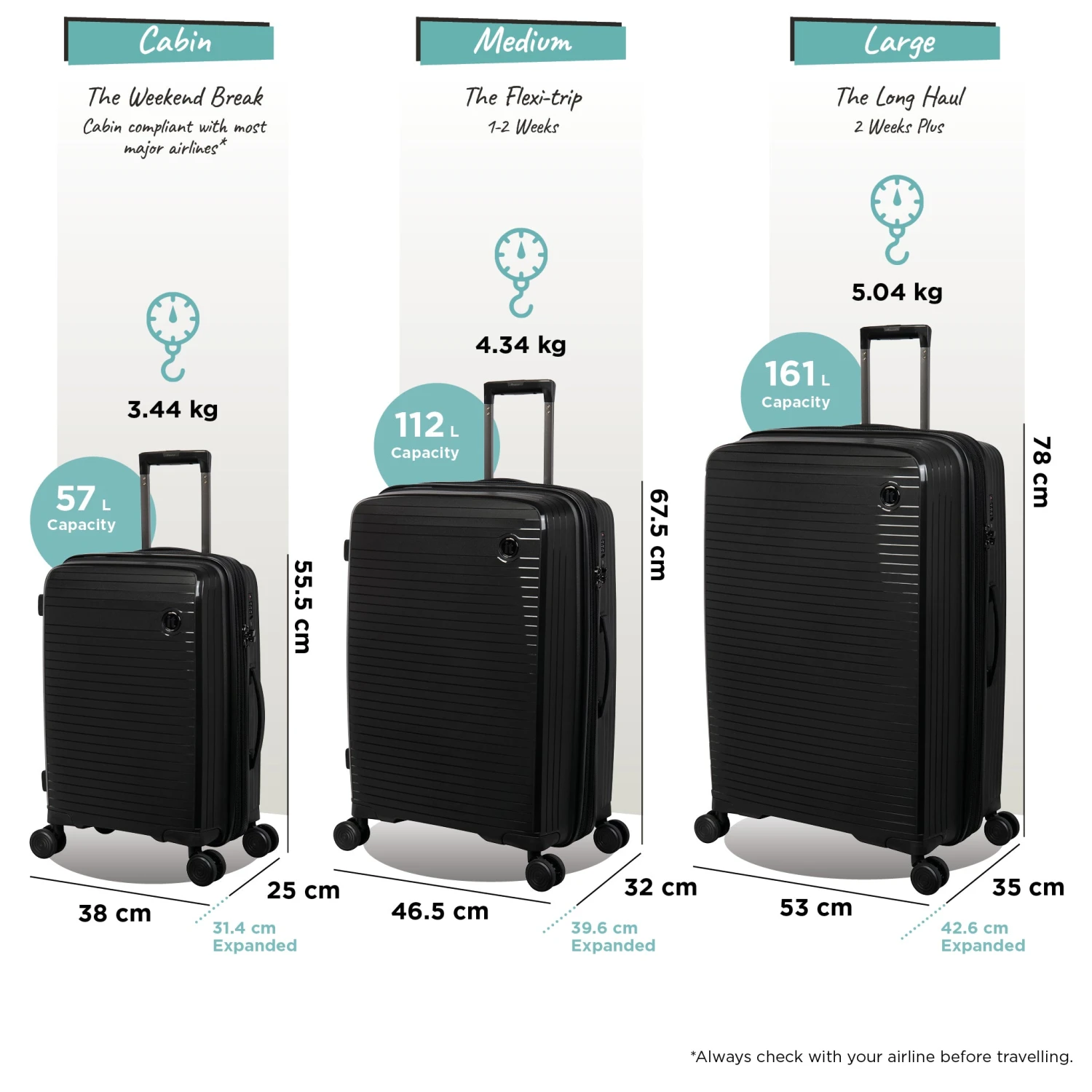 IT Luggage Spontaneous - Cabin (Black) 12 IT Luggage Spontaneous - Cabin (Black) - Image 12