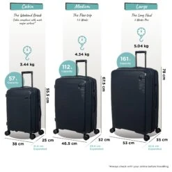 IT Luggage Spontaneous - 3pc Set (Blueberry) 24 IT Luggage Spontaneous - 3pc Set (Blueberry) -Travel Gear Shop Spontaneous Set blueberry dims weights