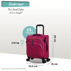 Travel Gear Shop -Travel Gear Shop Trinary underseat magenta dims weights