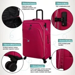 IT Luggage Trinary - Medium (Viva Magenta) -Travel Gear Shop Website Infographic Trinary Large Magenta 87fdd3dd d1ff 4965 a48f b10b04474182